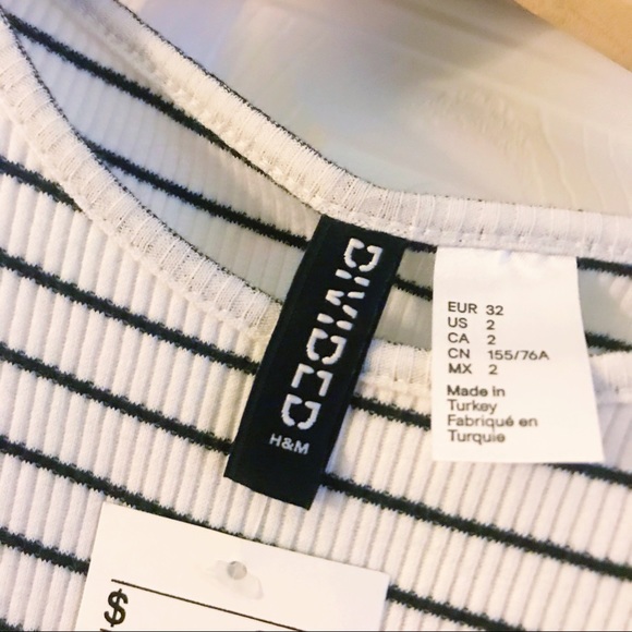 H&M Striped Cold Shoulder Dress (NEW) - Picture 2 of 2